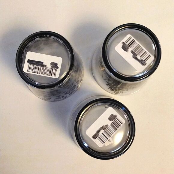 Black Frosted Spooky Halloween Printed 4" Glass Tumblers Set of 3 NWT - Picture 13 of 16